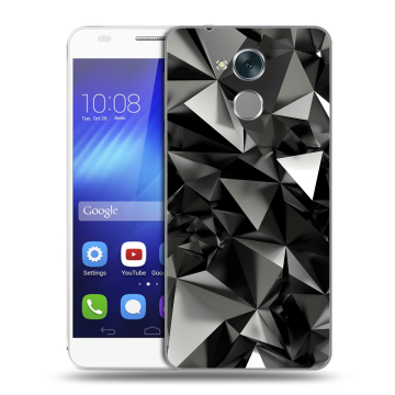 Пластиковый чехол на Huawei Honor 6C с принтом Черные кристаллы Пластиковый чехол на Huawei Honor 6C с принтом Черные кристаллы