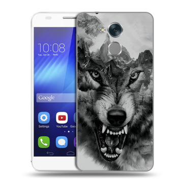 Пластиковый чехол на Huawei Honor 6C с принтом Волк Пластиковый чехол на Huawei Honor 6C с принтом Волк