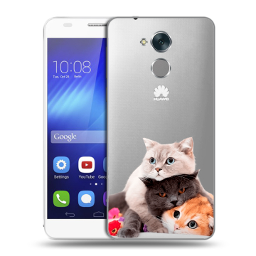 Пластиковый чехол на Huawei Honor 6C с принтом Кошки Пластиковый чехол на Huawei Honor 6C с принтом Кошки