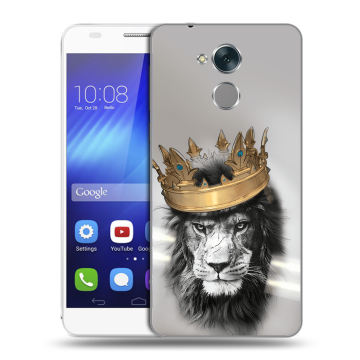 Пластиковый чехол на Huawei Honor 6C с принтом Лев с короной Пластиковый чехол на Huawei Honor 6C с принтом Лев с короной