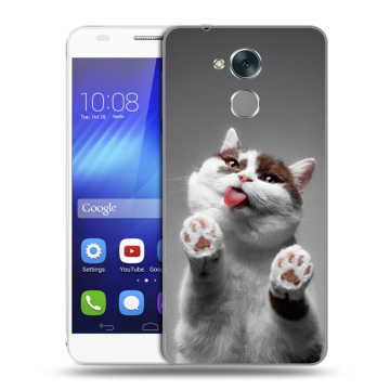 Пластиковый чехол на Huawei Honor 6C с принтом Коты Пластиковый чехол на Huawei Honor 6C с принтом Коты