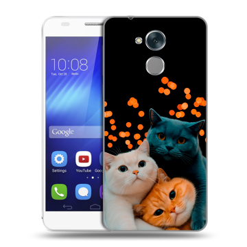 Пластиковый чехол на Huawei Honor 6C с принтом Кошки Пластиковый чехол на Huawei Honor 6C с принтом Кошки