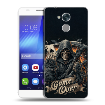 Пластиковый чехол на Huawei Honor 6C с принтом Скелет карты Пластиковый чехол на Huawei Honor 6C с принтом Скелет карты