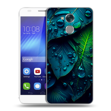 Пластиковый чехол на Huawei Honor 6C с принтом Листья Пластиковый чехол на Huawei Honor 6C с принтом Листья