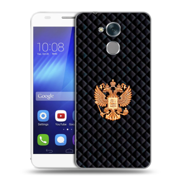 Пластиковый чехол на Huawei Honor 6C с принтом Герб России принт