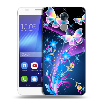 Пластиковый чехол на Huawei Honor 6C с принтом Бабочки