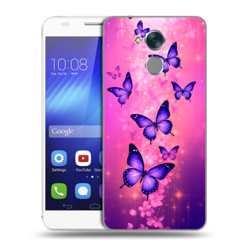 Пластиковый чехол на Huawei Honor 6C с принтом Бабочки