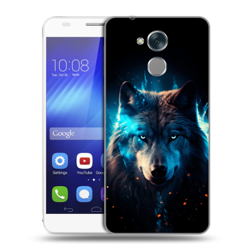 Пластиковый чехол на Huawei Honor 6C с принтом Волк ночной