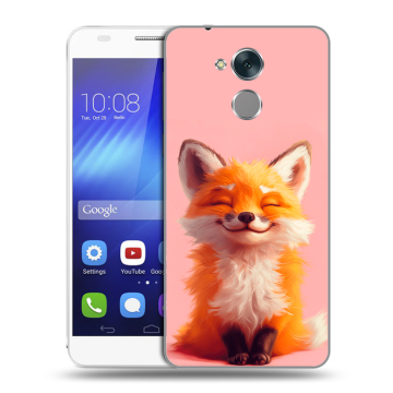 Пластиковый чехол на Huawei Honor 6C с принтом милая лиса