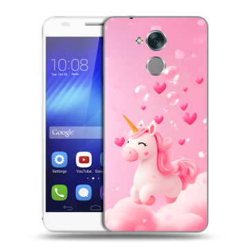 Пластиковый чехол на Huawei Honor 6C с принтом Единорог