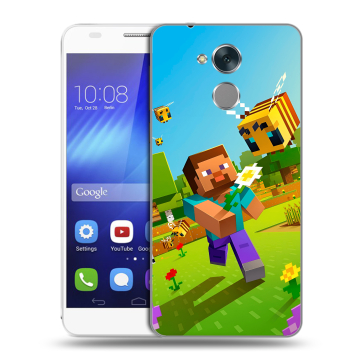 Пластиковый чехол на Huawei Honor 6C с принтом Майнкрафт Minecraft