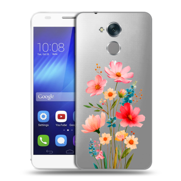 Пластиковый чехол на Huawei Honor 6C с принтом Цветы