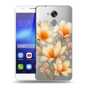 Пластиковый чехол на Huawei Honor 6C с принтом Цветы