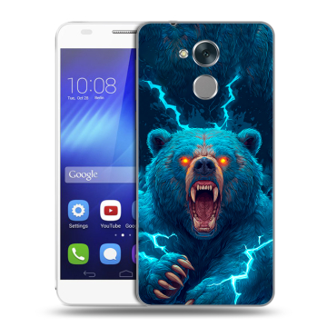 Пластиковый чехол на Huawei Honor 6C с принтом Медведь