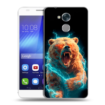 Пластиковый чехол на Huawei Honor 6C с принтом Медведь