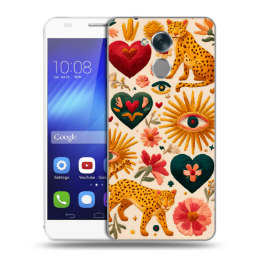 Пластиковый чехол на Huawei Honor 6C с принтом Модный принт