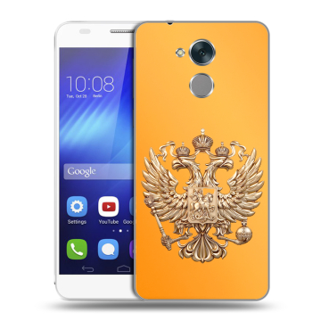 Пластиковый чехол на Huawei Honor 6C с принтом Герб Флаг России