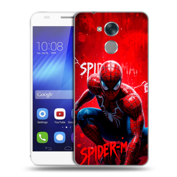 Пластиковый чехол на Huawei Honor 6C с принтом Spiderman Человек паук