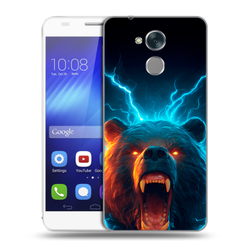 Пластиковый чехол на Huawei Honor 6C с принтом Медведь