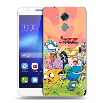 Пластиковый чехол на Huawei Honor 6C с принтом Adventure time Время приключений