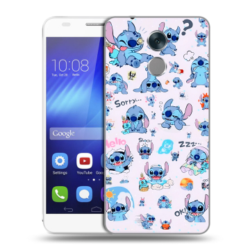Пластиковый чехол на Huawei Honor 6C с принтом Лило и Стич
