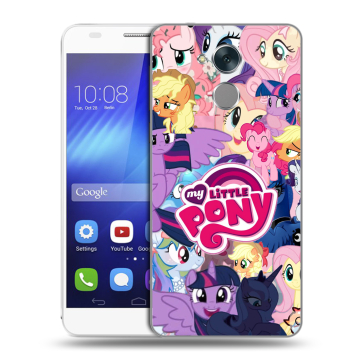 Пластиковый чехол на Huawei Honor 6C с принтом My little pony Дружба чудо