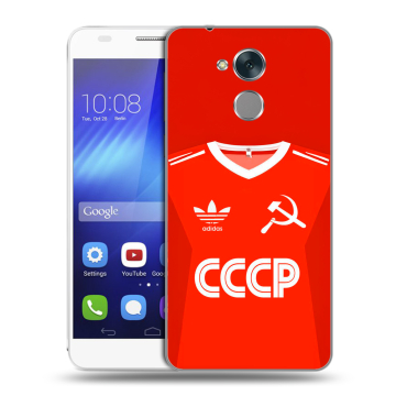 Пластиковый чехол на Huawei Honor 6C с принтом Флаг Герб СССР