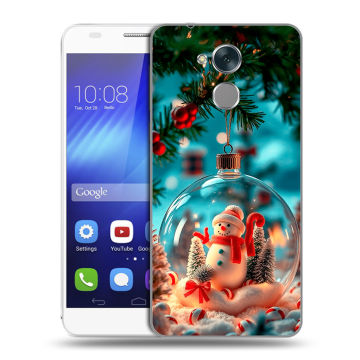Пластиковый чехол на Huawei Honor 6C с принтом Новый год
