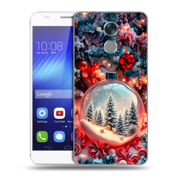 Пластиковый чехол на Huawei Honor 6C с принтом Новый год