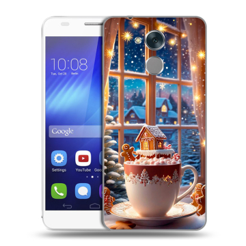Пластиковый чехол на Huawei Honor 6C с принтом Новый год