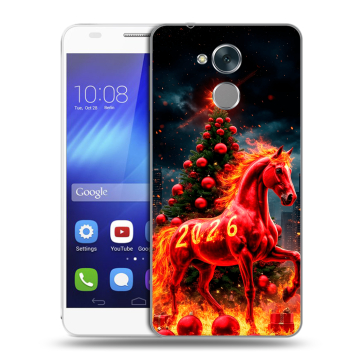 Пластиковый чехол на Huawei Honor 6C с принтом Новый год