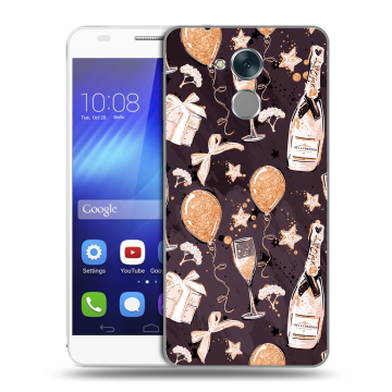 Пластиковый чехол на Huawei Honor 6C с принтом Новый год