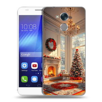 Пластиковый чехол на Huawei Honor 6C с принтом Новый год