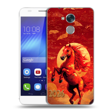 Пластиковый чехол на Huawei Honor 6C с принтом Новый год