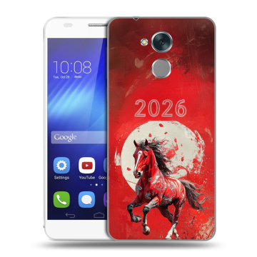 Пластиковый чехол на Huawei Honor 6C с принтом Новый год