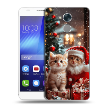 Пластиковый чехол на Huawei Honor 6C с принтом Новый год