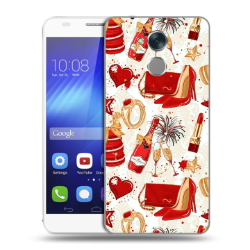 Пластиковый чехол на Huawei Honor 6C с принтом Новый год