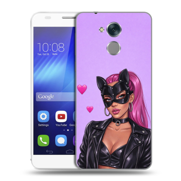 Пластиковый чехол на Huawei Honor 6C с принтом женский