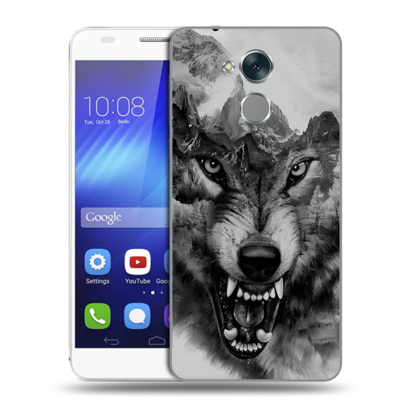 Пластиковый чехол на Huawei Honor 6C с принтом Волк Пластиковый чехол на Huawei Honor 6C с принтом Волк