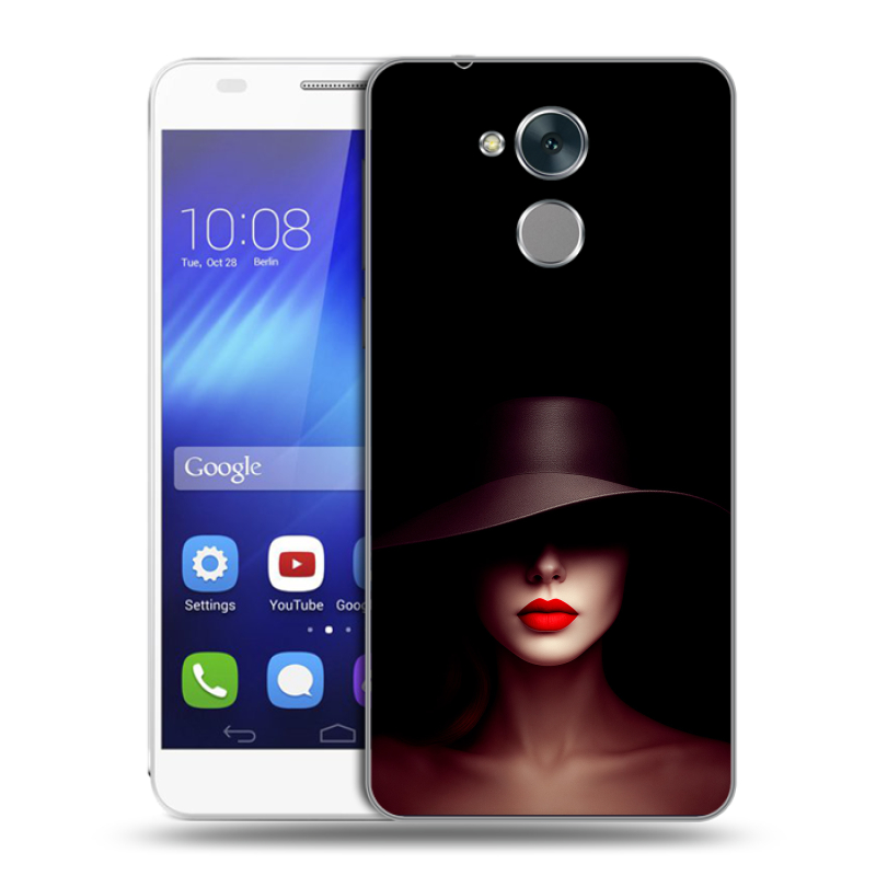 Пластиковый чехол на Huawei Honor 6C с принтом Девушка в шляпе Пластиковый чехол на Huawei Honor 6C с принтом Девушка в шляпе