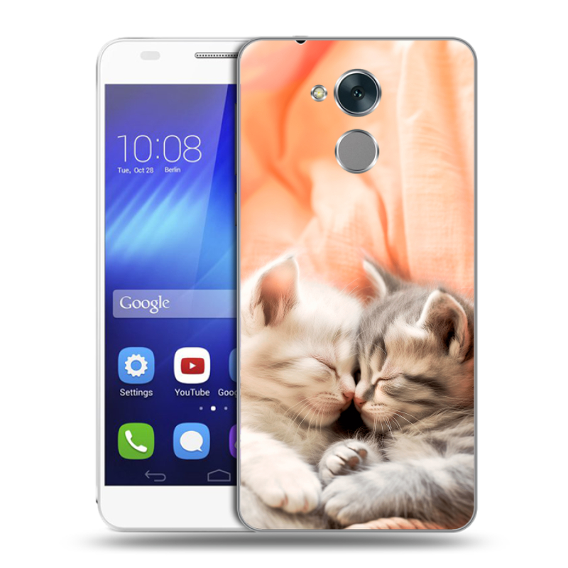 Пластиковый чехол на Huawei Honor 6C с принтом Котята Пластиковый чехол на Huawei Honor 6C с принтом Котята