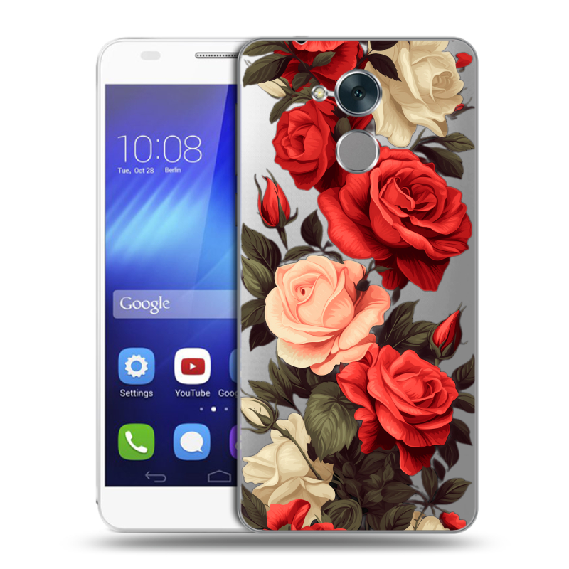 Пластиковый чехол на Huawei Honor 6C с принтом Розы Пластиковый чехол на Huawei Honor 6C с принтом Розы