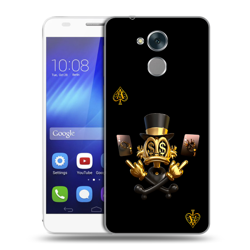 Пластиковый чехол на Huawei Honor 6C с принтом Золотой скрудж макдак Пластиковый чехол на Huawei Honor 6C с принтом Золотой скрудж макдак