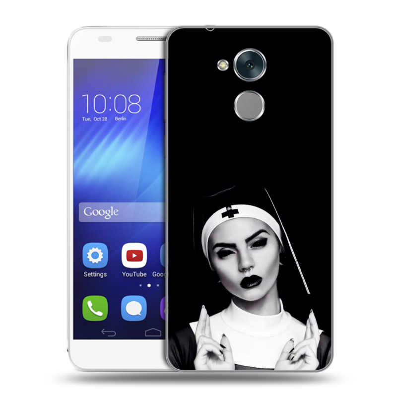 Пластиковый чехол на Huawei Honor 6C с принтом монашка Пластиковый чехол на Huawei Honor 6C с принтом монашка