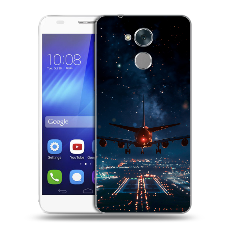 Пластиковый чехол на Huawei Honor 6C с принтом самолет Пластиковый чехол на Huawei Honor 6C с принтом самолет