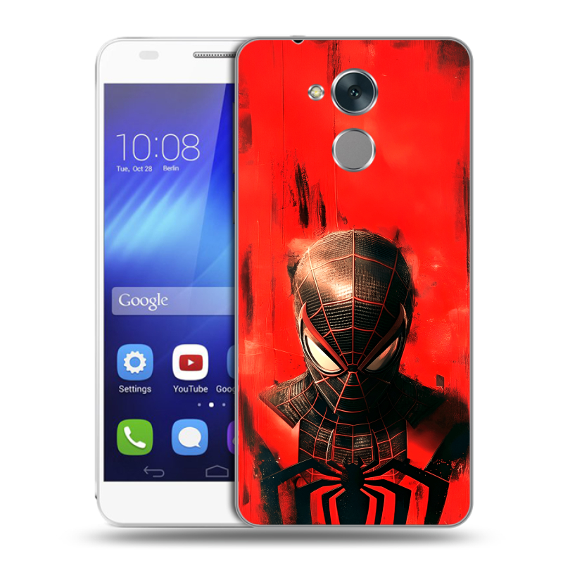 Пластиковый чехол на Huawei Honor 6C с принтом человек паук spiderman Пластиковый чехол на Huawei Honor 6C с принтом человек паук spiderman