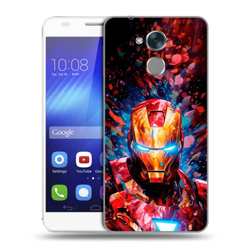 Пластиковый чехол на Huawei Honor 6C с принтом Железный человек Ironman Пластиковый чехол на Huawei Honor 6C с принтом Железный человек Ironman