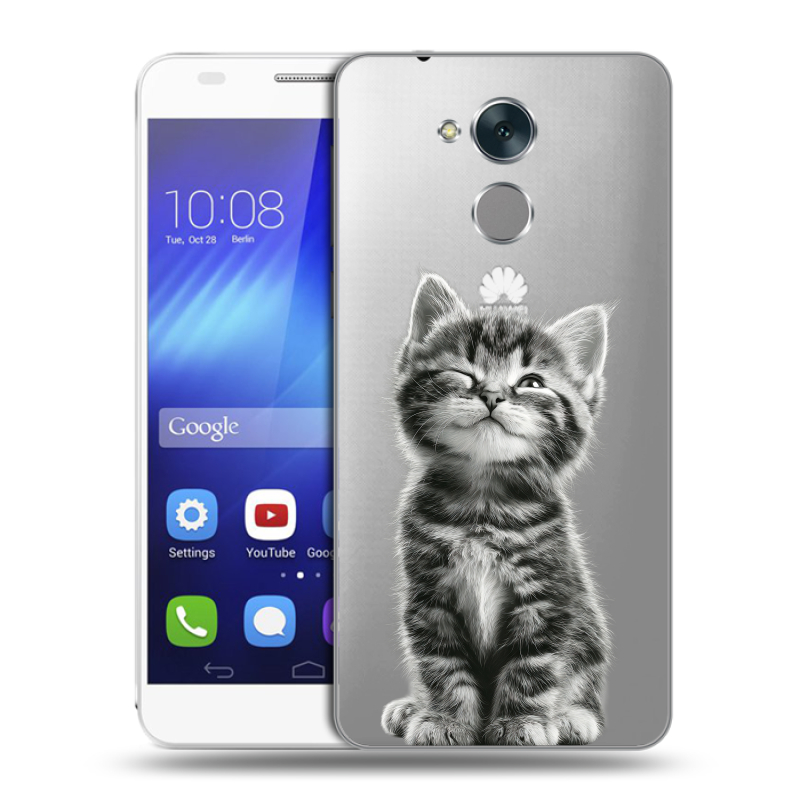 Пластиковый чехол на Huawei Honor 6C с принтом Котенок Пластиковый чехол на Huawei Honor 6C с принтом Котенок