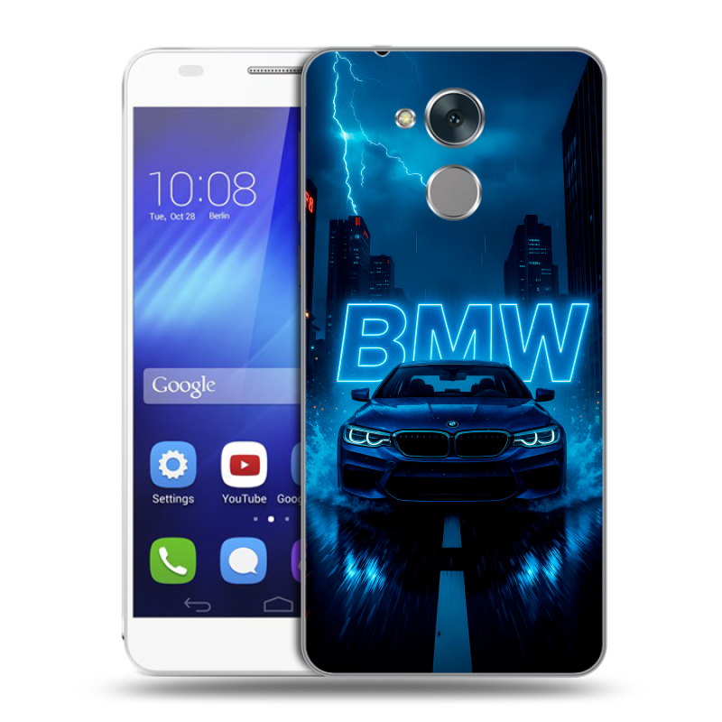 Пластиковый чехол на Huawei Honor 6C с принтом BMW БМВ Пластиковый чехол на Huawei Honor 6C с принтом BMW БМВ