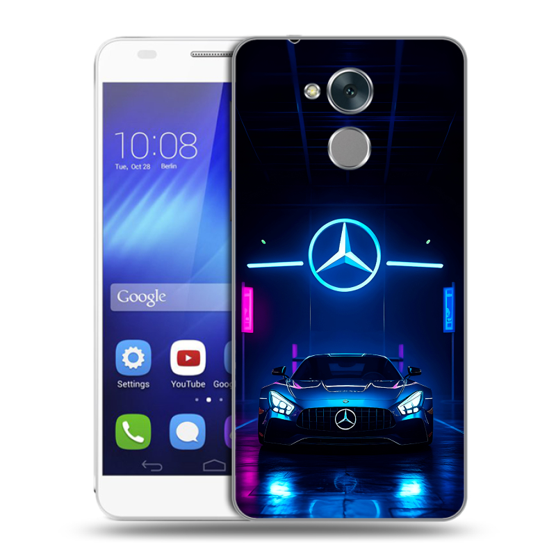 Пластиковый чехол на Huawei Honor 6C с принтом Mercedes Мерседес Пластиковый чехол на Huawei Honor 6C с принтом Mercedes Мерседес